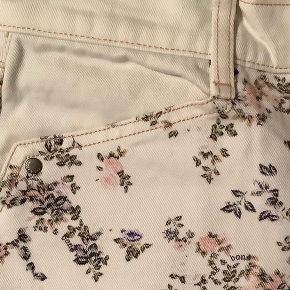 Rag & Bone Ellie Jean Shorts in Micro Floral Women’s NWT Size 26 - Picture 5 of 9